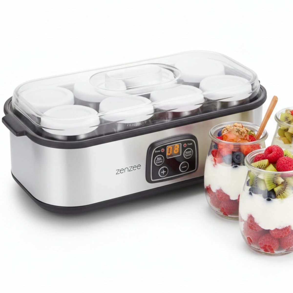 Zenzee yoghurtmaker met 8 glazen potten