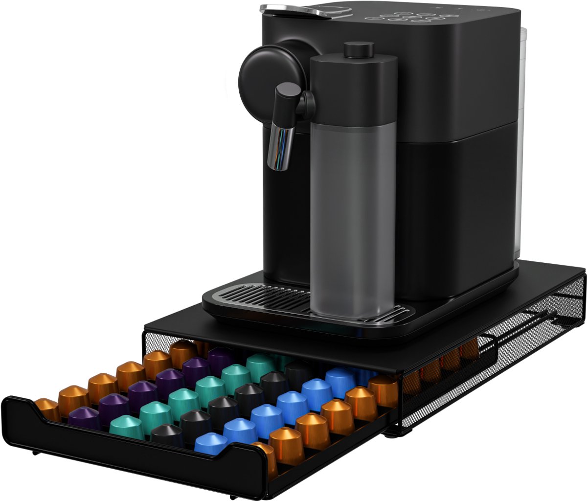 KitchenBrothers capsulehouder met lade voor 60 Nespresso cups